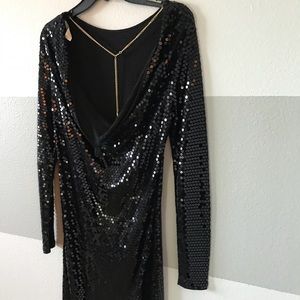 Michael Kors Black sequined party dress